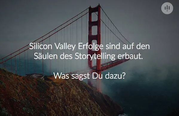 Umfrage zum Thema Storytelliing